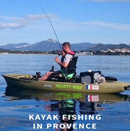 Kayak fishing in Provence